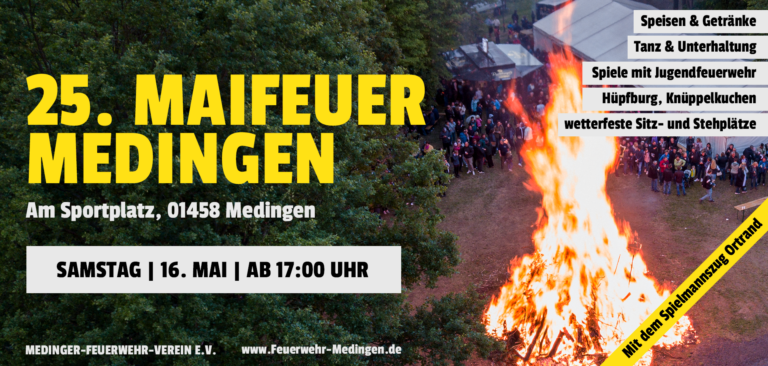 Maifeuer in Medingen ein voller Erfolg!